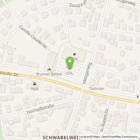 Standortübersicht der Tankstelle Lidl Dienstleistung GmbH & Co. KG in 93053 Regensburg (Schwabelweis)