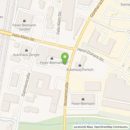 Standortübersicht der Tankstelle Feser-Biemann Erlangen GmbH in 91058 Erlangen