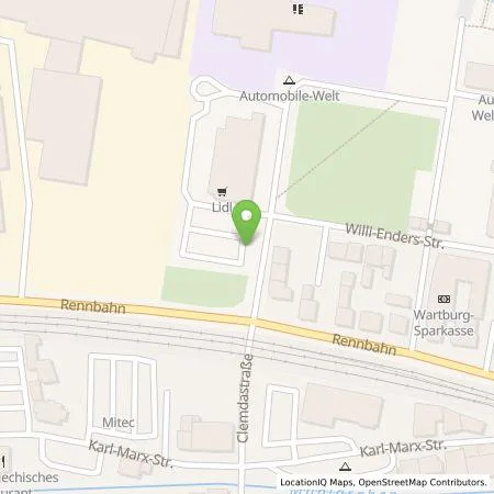 Standortübersicht der Tankstelle Lidl Dienstleistung GmbH & Co. KG in 99817 Eisenach