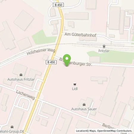 Standortübersicht der Tankstelle Lidl Dienstleistung GmbH & Co. KG in 34560 Fritzlar