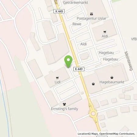 Standortübersicht der Tankstelle Lidl Dienstleistung GmbH & Co. KG in 37170 Uslar