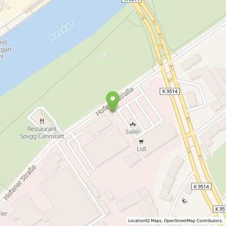 Standortübersicht der Tankstelle Lidl Dienstleistung GmbH & Co. KG in 70372 Bad Canstatt