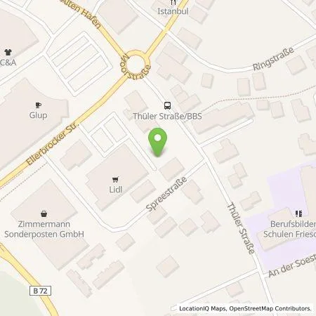 Standortübersicht der Tankstelle Lidl Dienstleistung GmbH & Co. KG in 26169 Friesoythe