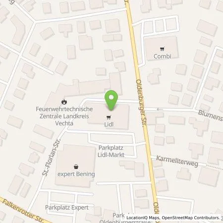 Standortübersicht der Tankstelle Lidl Dienstleistung GmbH & Co. KG in 49377 Vechta