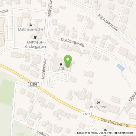 Standortübersicht der Tankstelle Lidl Dienstleistung GmbH & Co. KG in 49477 Ibbenbüren