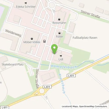 Standortübersicht der Tankstelle Lidl Dienstleistung GmbH & Co. KG in 75203 Königsbach-Stein