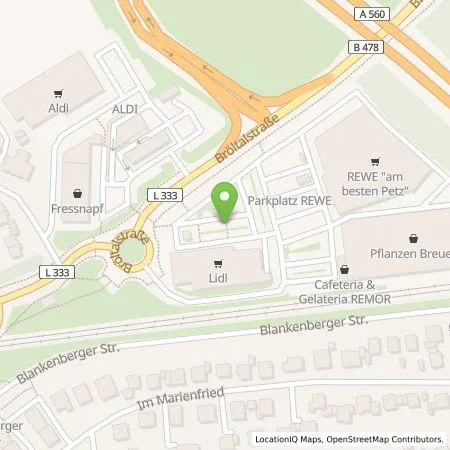 Standortübersicht der Tankstelle Lidl Dienstleistung GmbH & Co. KG in 53773 Hennef (Sieg)