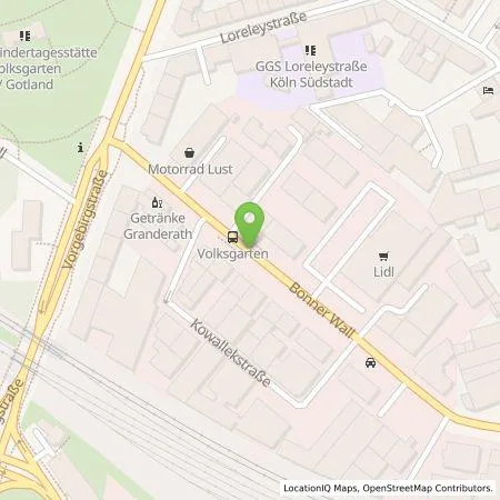 Standortübersicht der Tankstelle Lidl Dienstleistung GmbH & Co. KG in 50677 Köln