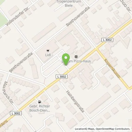 Standortübersicht der Tankstelle Lidl Dienstleistung GmbH & Co. KG in 07548 Gera