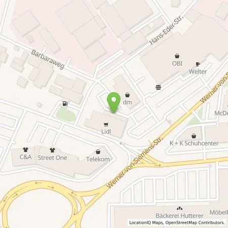 Standortübersicht der Tankstelle Lidl Dienstleistung GmbH & Co. KG in 93413 Cham