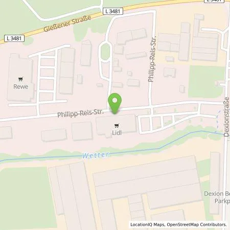 Standortübersicht der Tankstelle Lidl Dienstleistung GmbH & Co. KG in 35321 Laubach