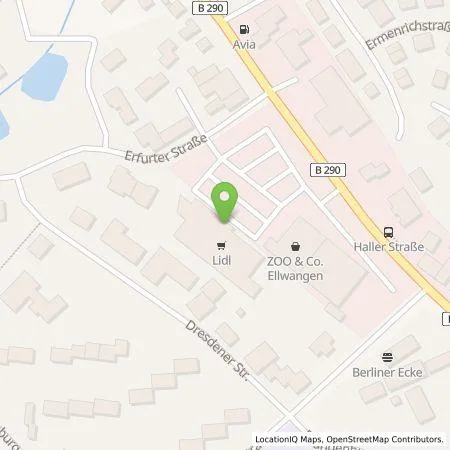 Standortübersicht der Tankstelle Lidl Dienstleistung GmbH & Co. KG in 73479 Ellwangen (Jagst)