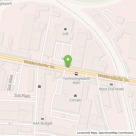 Standortübersicht der Tankstelle Lidl Dienstleistung GmbH & Co. KG in 50933 Köln
