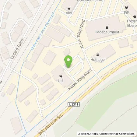 Standortübersicht der Tankstelle Lidl Dienstleistung GmbH & Co. KG in 69412 Eberbach