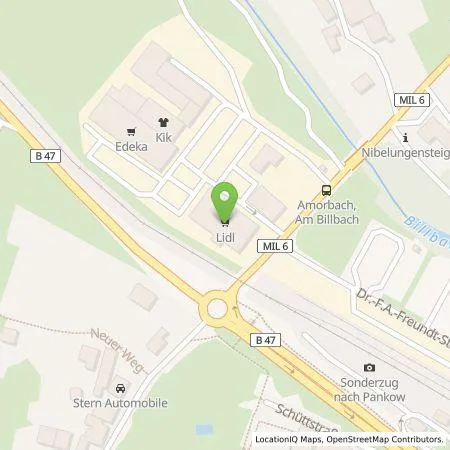 Standortübersicht der Tankstelle Lidl Dienstleistung GmbH & Co. KG in 63916 Amorbach