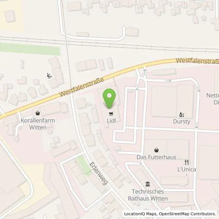 Standortübersicht der Tankstelle Lidl Dienstleistung GmbH & Co. KG in 58453 Witten