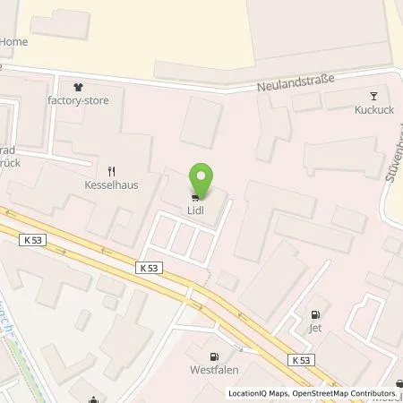 Standortübersicht der Tankstelle Lidl Dienstleistung GmbH & Co. KG in 49084 Osnabrück