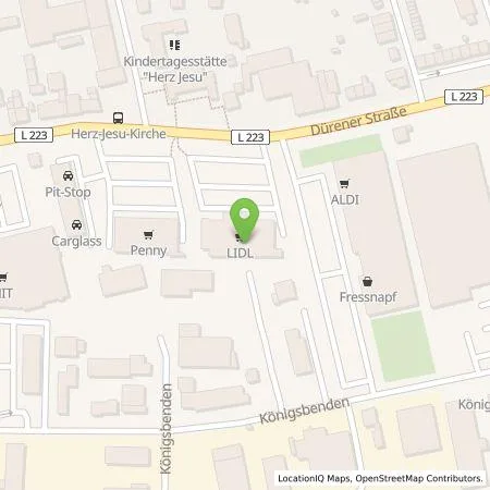 Standortübersicht der Tankstelle Lidl Dienstleistung GmbH & Co. KG in 52249 Eschweiler