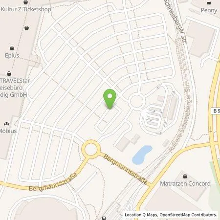 Standortübersicht der Tankstelle amperio GmbH in 08056 Zwickau