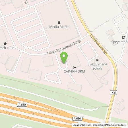 Standortübersicht der Tankstelle amperio GmbH in 67071 Ludwigshafen