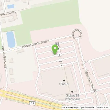 Standortübersicht der Tankstelle amperio GmbH in 99098 Erfurt-Linderbach