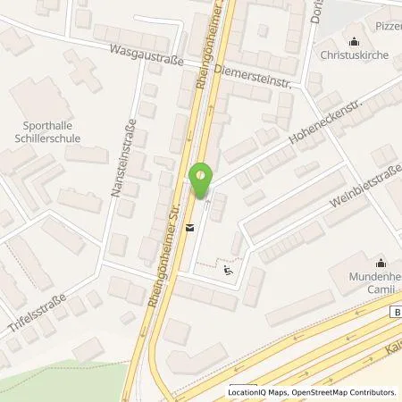 Standortübersicht der Tankstelle amperio GmbH in 67065 Ludwigshafen am Rhein