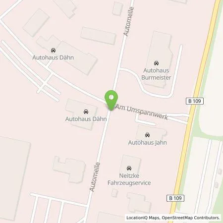 Standortübersicht der Tankstelle amperio GmbH in 17291 Prenzlau