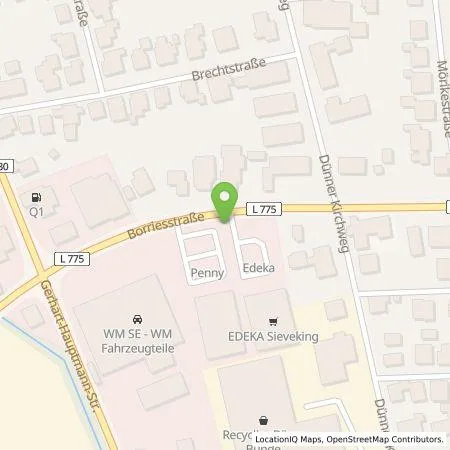 Standortübersicht der Tankstelle amperio GmbH in 32257 Bünde