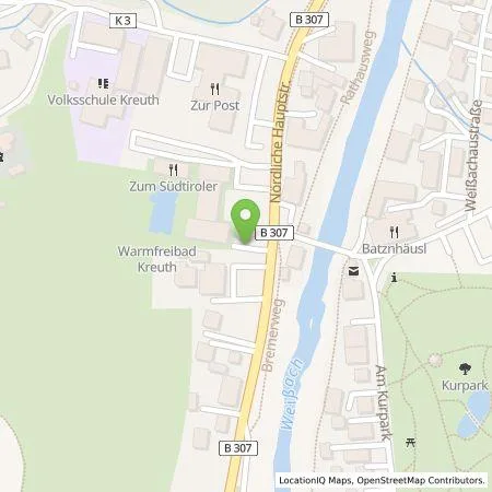 Standortübersicht der Tankstelle Elektrizitätswerk Tegernsee Vertriebs- und Service-KG in 83708 Kreuth