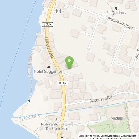 Standortübersicht der Tankstelle Elektrizitätswerk Tegernsee Vertriebs- und Service-KG in 83684 Tegernsee