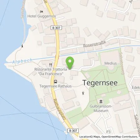 Standortübersicht der Tankstelle Elektrizitätswerk Tegernsee Vertriebs- und Service-KG in 83684 Tegernsee