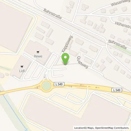 Standortübersicht der Tankstelle Pfalzwerke AG in 74915 Waibstadt