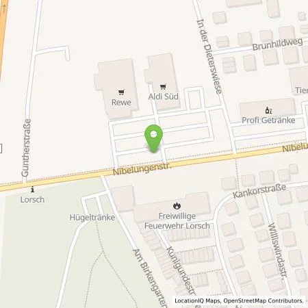 Standortübersicht der Tankstelle Pfalzwerke AG in 64653 Lorsch