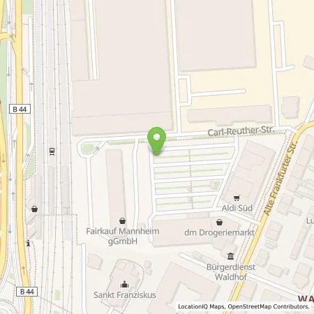 Standortübersicht der Tankstelle Pfalzwerke AG in 68305 Mannheim