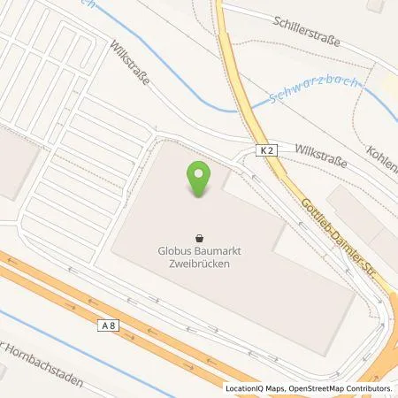 Standortübersicht der Tankstelle Pfalzwerke AG in 66482 Zweibrücken