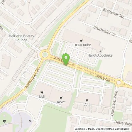 Standortübersicht der Tankstelle Pfalzwerke AG in 76351 Linkenheim