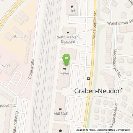 Standortübersicht der Tankstelle Pfalzwerke AG in 76676 Graben-Neudorf