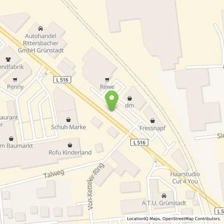 Standortübersicht der Tankstelle Pfalzwerke AG in 67269 Grünstadt