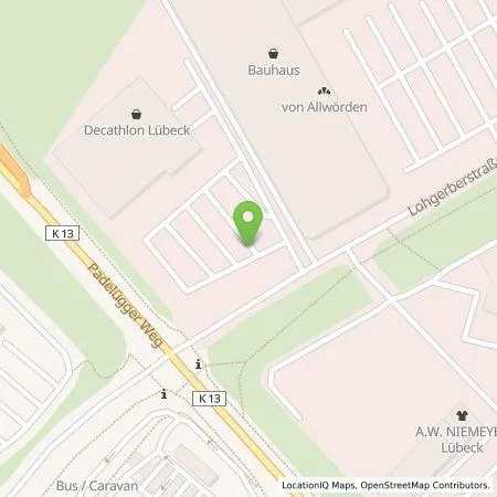 Standortübersicht der Tankstelle Pfalzwerke AG in 23556 Lübeck