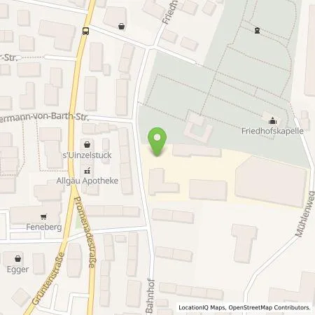 Standortübersicht der Tankstelle Allgäuer Kraftwerke GmbH in 87527 Sonthofen