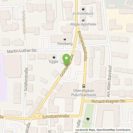 Standortübersicht der Tankstelle Allgäuer Kraftwerke GmbH in 87527 Sonthofen