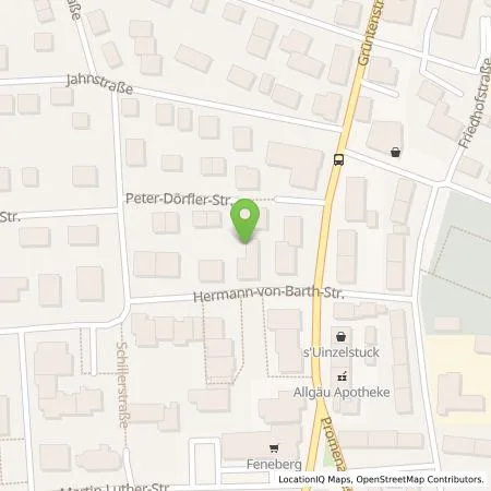 Standortübersicht der Tankstelle Allgäuer Kraftwerke GmbH in 87527 Sonthofen