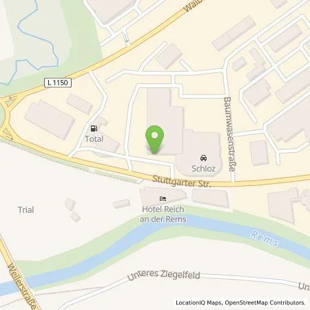 Standortübersicht der Tankstelle EnBW Ostwürttemberg DonauRies AG in 73614 Schorndorf