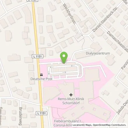 Standortübersicht der Tankstelle EnBW Ostwürttemberg DonauRies AG in 73614 Schorndorf