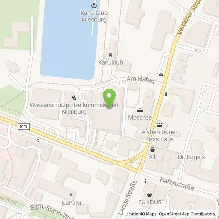 Standortübersicht der Tankstelle Nienburg Energie GmbH in 31582 Nienburg