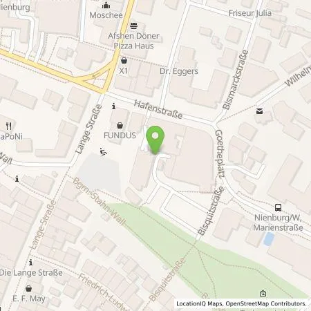 Standortübersicht der Tankstelle Nienburg Energie GmbH in 31582 Nienburg