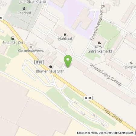 Standortübersicht der Tankstelle vigoris Handels GmbH in 99846 Seebach