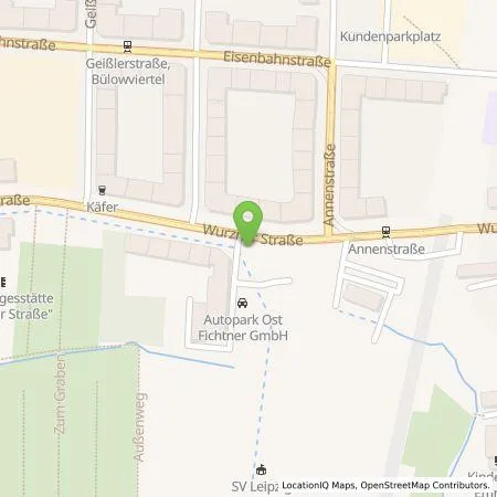 Standortübersicht der Tankstelle Autopark Ost Fichtner GmbH in 04315 Leipzig