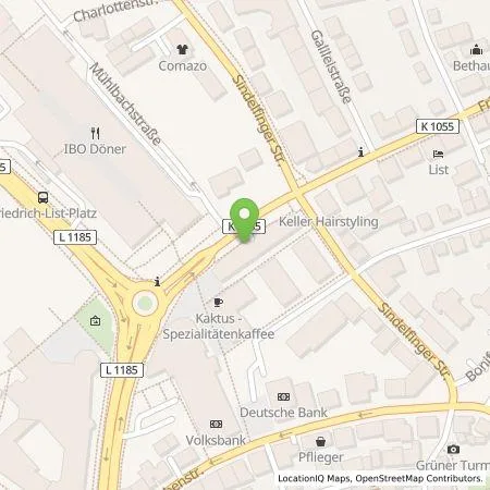 Standortübersicht der Tankstelle Vereinigte Volksbanken eG in 71032 Böblingen