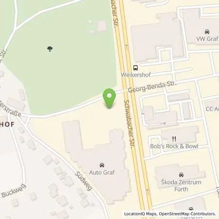 Standortübersicht der Tankstelle Mercedes- Benz AG - Niederlassung Nürnberg in 90763 Fürth